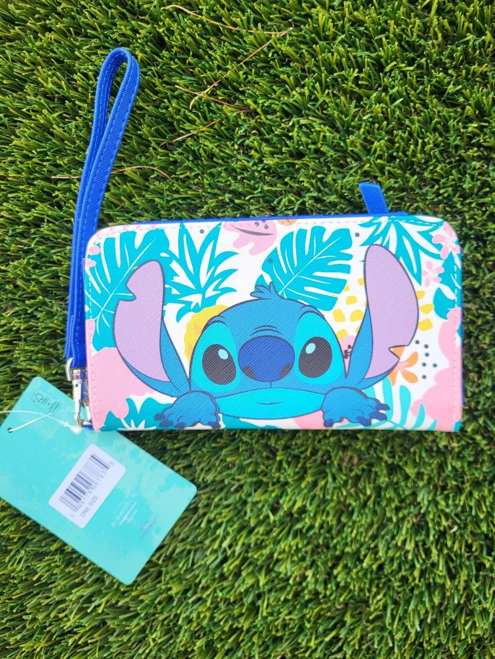 Disney Lilo & Stitch Tropical Zip Wallet - Teal, Yellow, Pink